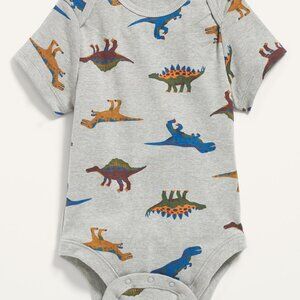 Old Navy - Unisex Short-Sleeve Dino-Print Bodysuit For Baby - Dinosaurs